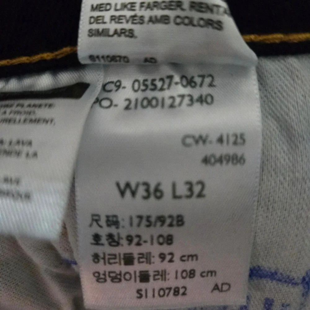 NEW Levis 527 Slim Bootcut Jeans Mens 36x32 Dark Wash Indigo Stretch 05527-0672